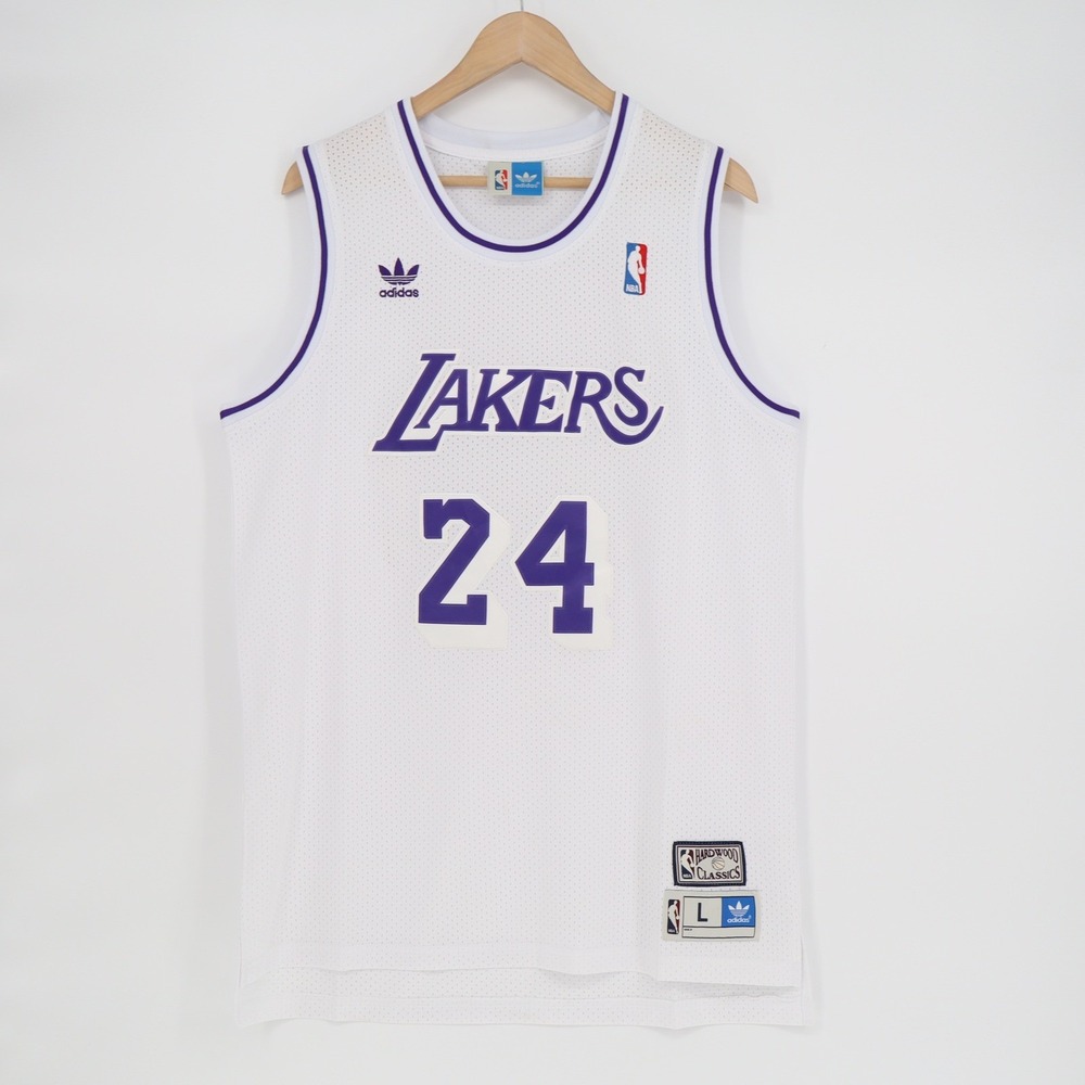 Adidas Los Angeles Lakers Kobe Bryant 24 Hardwood Classics Jersey White Mens L